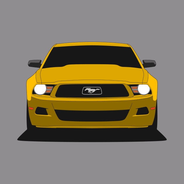 Yellow Ford Mustang by TheArchitectsGarage