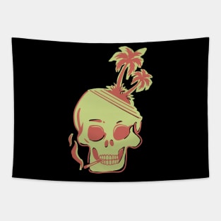 Tropical Skull Tapestry