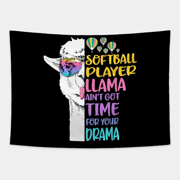 Softball Player Llama Tapestry by Li