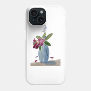 Red Flowers. Watercolor Painting Phone Case