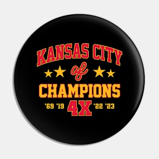 Super Bowl Champions 4x Kansas City Chiefs Pin