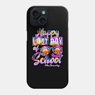 Last Day Of School Glasses Tie Dye Bus Driver Phone Case