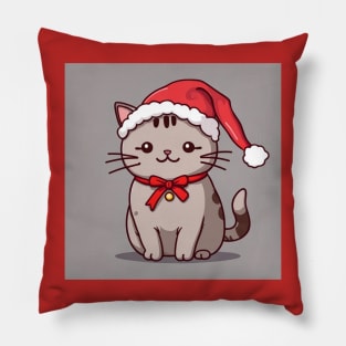 Cute Santa kitty Pillow