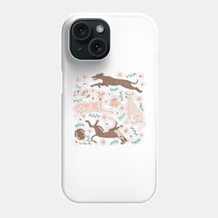 Greyhounds & Stuffed bunnies Phone Case