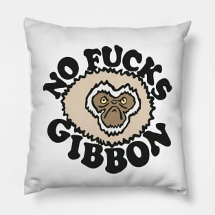 No Fucks Gibbon Angry Monkey No Fucks Given Pillow