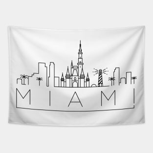 Miami Minimal Skyline Tapestry