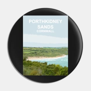 Porthkidney Sands Cornwall. Cornish gift Kernow Travel location poster Pin