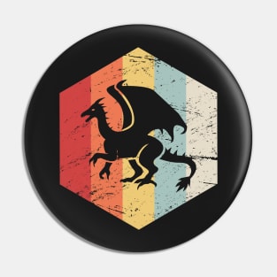 Retro Vintage Dragon Icon Pin