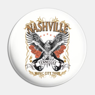 Nashville Music city Pin