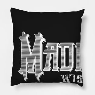 Vintage Madison, WI Pillow