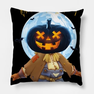 Happy Halloween Pumpkin Scarecrow Pillow