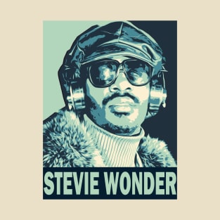 Stevie Wonder || Pop Art Poster 70s T-Shirt