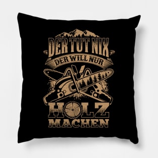 Lumberjack Woodworker Chainsaw Gift Pillow