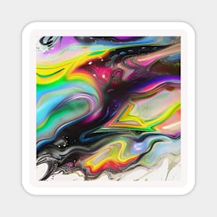 Abstract Colorful Art Magnet