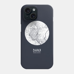 Dhaka, Bangladesh City Map - Full Moon Phone Case