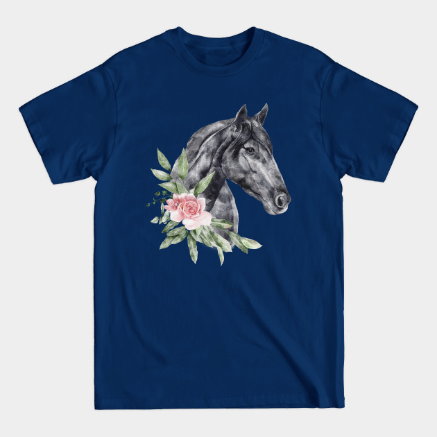 Discover Floral Wild Horse Mustangs Animal Spirit Wildlife Rescue - Wild - T-Shirt