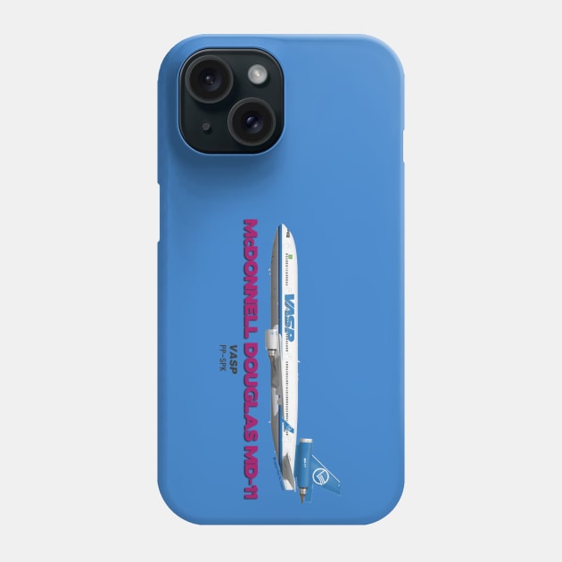 McDonnell Douglas MD-11 - VASP Phone Case by TheArtofFlying