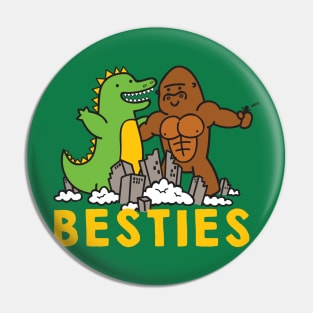 Besties Godzilla and King Kong Pin