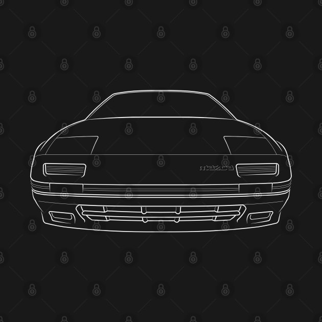 Mazda RX-7 FC - stencil, white by mal_photography