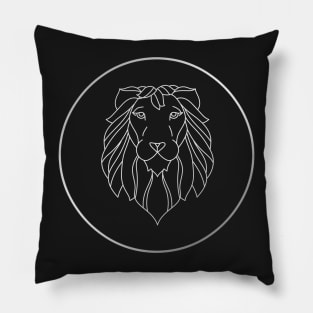 Leo Zodiac Art Silver Pillow
