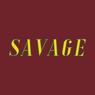 SAVAGE-in yellow and green T-Shirt