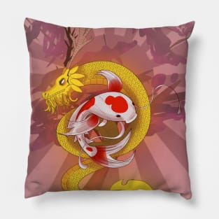 Koi & Dragon Pillow