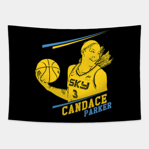 Candace Parker Chicago Sky Color V Tapestry by dany artist