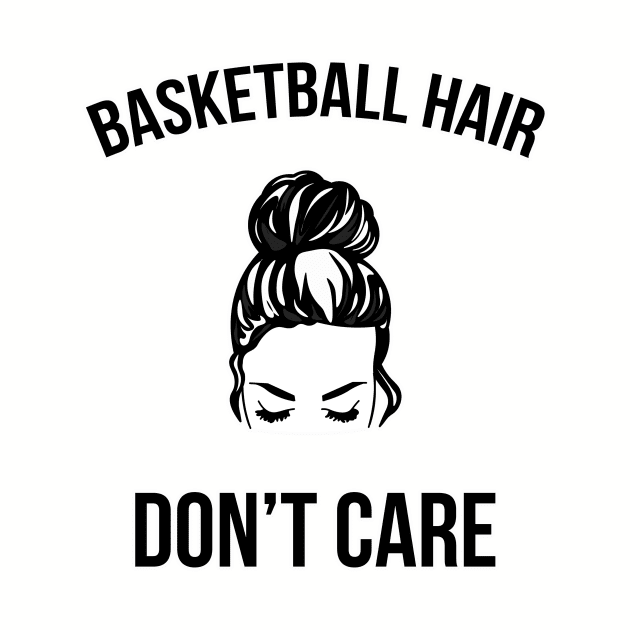 Basketball Hair Don't Care Messy Bun Ball Player by charlescheshire