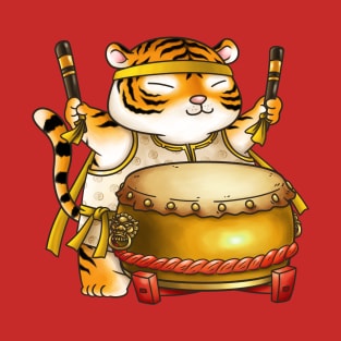 Cute CNY Year of the Tiger Drumer T-Shirt