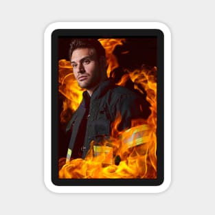 911 - Eddie Diaz - Flames Magnet
