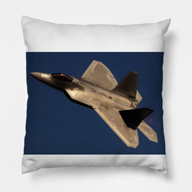 F-22 Raptor in Afterburner Pillow by acefox1