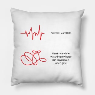 Heartbeat with Horses Pillow