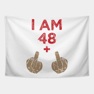 'I Am 48 Plus 2' Funny 50th Birthday Vintage Gift Tapestry