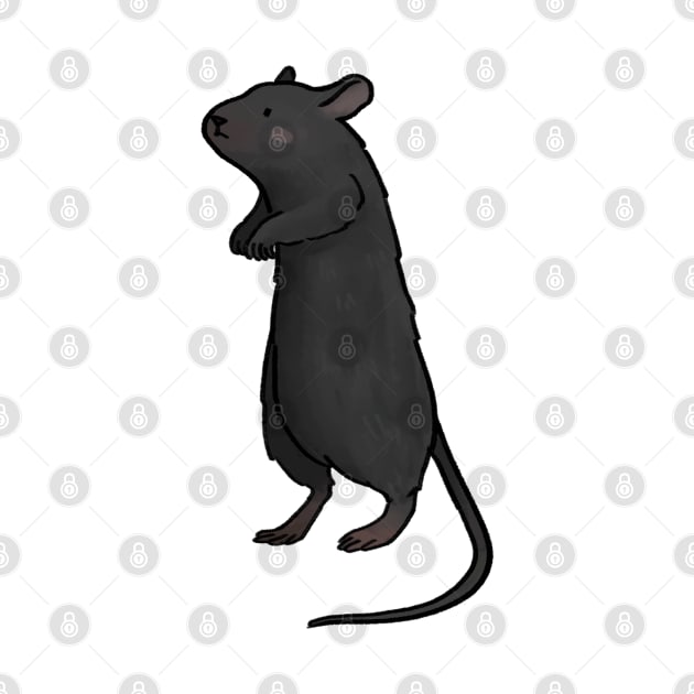 Cute black mouse by ballooonfish