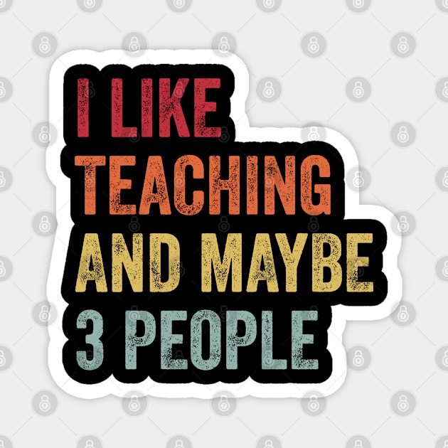 I Like Teaching & Maybe 3 People Teaching Lovers Gift Magnet by ChadPill