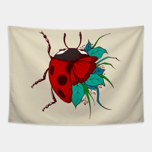 lady bug flower Tapestry