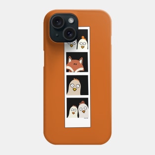 Chickens and fox photo booth Phone Case