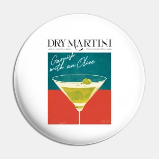 Martini Retro Poster With Olive Bar Prints, Vintage Drinks, Recipe, Wall Art Pin