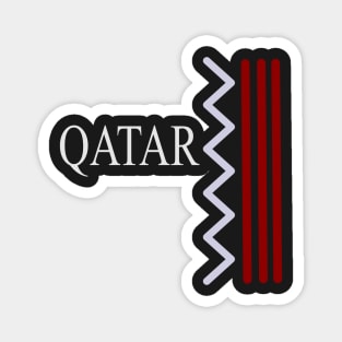 QATAR FLAG ART design Magnet