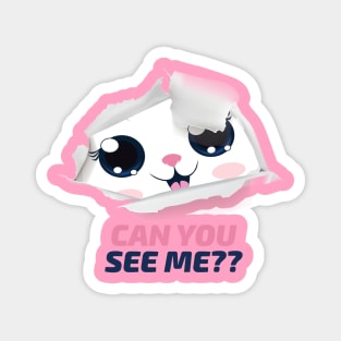 Cute Cat "Can you See Me" Magnet