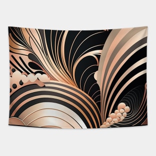 Art Deco Waves Tapestry