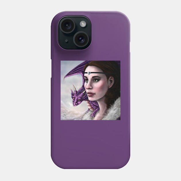 The Witch And Her Dragon Phone Case by Aranya