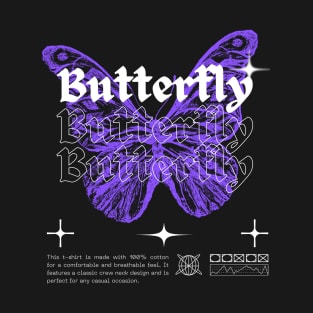 Purple Butterfly Fantasy T-Shirt