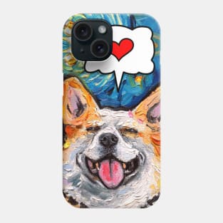 Smiling Corgi Love Phone Case