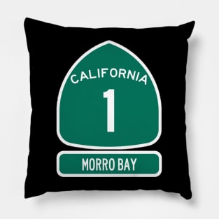 MORRO BAY PACIFIC COAST Highway 1 California Sign Pillow