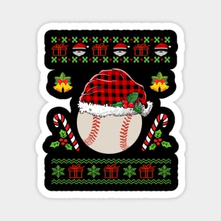 ugly christmas sweater baseball Magnet