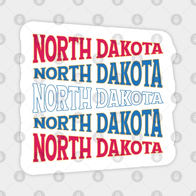 TEXT ART USA NORTH DAKOTA Magnet by LAVA-ROMA-NOVA