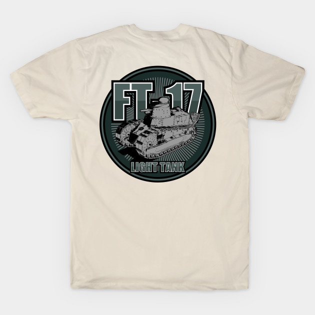 FT-17 Light Tank (Front & Back logo) - Retro French Military - T-Shirt ...