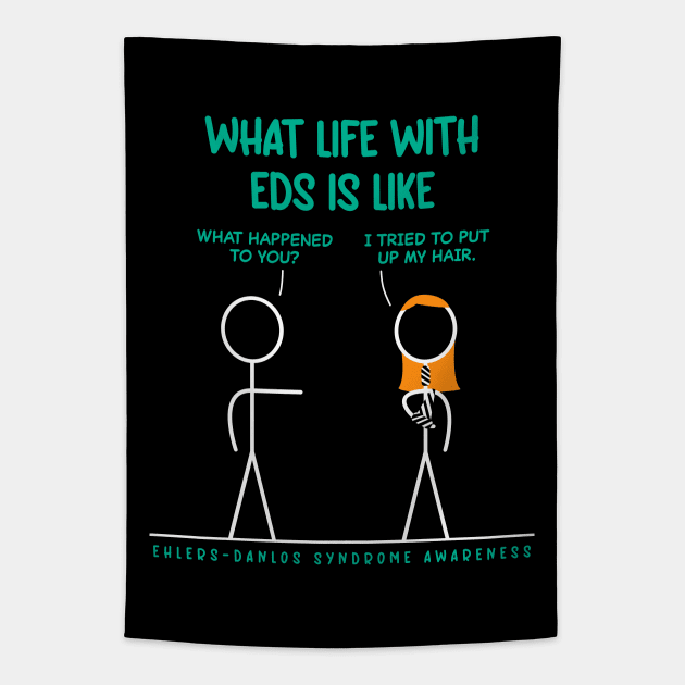 What Life With EDS Is Like - Putting Up Hair Tapestry by Jesabee Designs