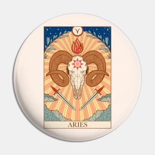 Zodiac sign tarot card Aries Pin